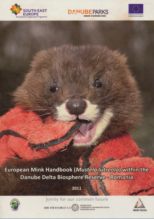 Cover of European Mink Handbook (Mustela lutreola) within the Danube Delta Biosphere Reserve - Romania